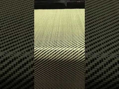 yellow aramid carbon twill hybrid fabric