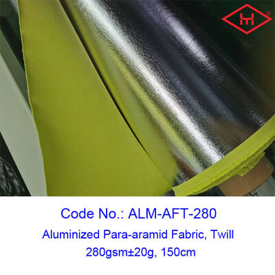 Typically Fluorescent Yellow Fire Retardant Reflective Fabric Featuring Flame-resistant Fibers Para-aramid 280 Grams Per Square Meter For Protective Clothing