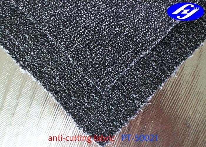 Knitted Stab Resistant Fabric With Knitted HPPE / Polyest / Fiberglass Composited Yarn