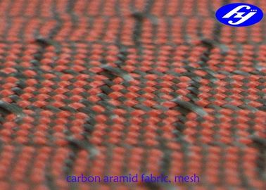Lưới mẫu Carbon Kevlar Vải / Jacquard lai dệt sợi filament vải