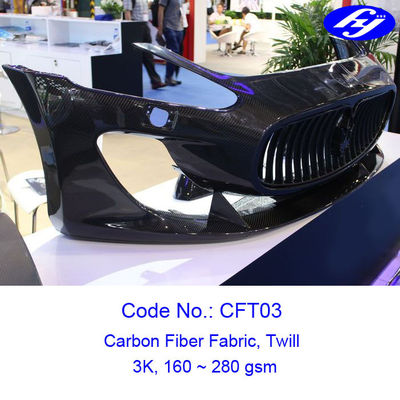 2x2 Twill Sợi Carbon Vải / 240GSM Vải Sợi Carbon Vải 3 K Cho Trang Trí Xe